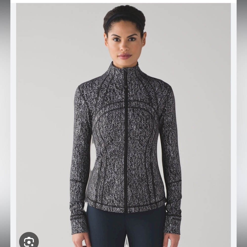 Like New Lululemon Define Jacket Luon Jacquard Black and White Size 8